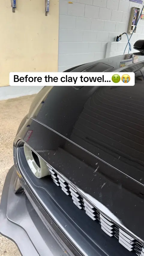 I always use this clay towel now when I detail my car bc of the difference it makes #cardetailing #cartok #carcleaning #blackline #claytowel 