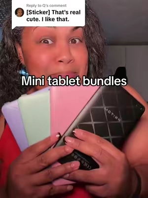 Replying to @Q And you know I like them because I purchased all 4 with my own money lol! But yes I love them! We all got one in my house! And I got some coming for Xmas gifts! #minitablets #minitablet #tablet #tabletbundle #electronics 