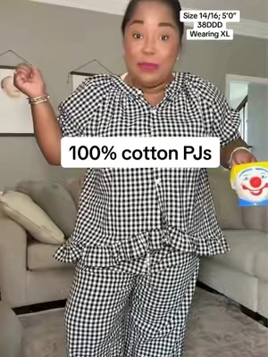The sweetest little pajamas, that are 100% cotton!  Fantastic quality. Several colors available. I’m wearing a size XL. #tiktokshopcreatorpicks #tiktokshopstockup #bloomchic #midsizefashion #petitestyle @SCUSTY 
