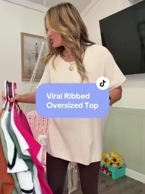 The viral oversized ribbed top from @shewin_official_us is worth the hype! @SHEWIN 