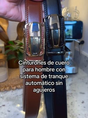 Cinturones de cuero para hombre con sistema de tranque automático sin agujeros  #cinturones #cintos #mensbelts #Ratchetbelt #Leatherbelt 