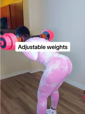 Your whole home gym in ONE set 💗 Dumbbells, kettlebell + barbell all in one. Full-body workouts without leaving home. #homegym #adjustabledumbbells #homeworkout #tiktokshopstockup 