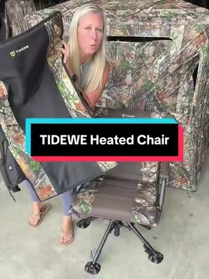 There’s no reason to be freezing anymore when hunting! @tideweofficial #heatedchair #huntinggear #huntingtiktok #huntingseason #huntersoftiktok 
