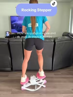 Getting my steps in without even leaving the house 🙌 The MERACH Rocking Stepper makes it so easy to squeeze some movement into my day! 🏠✨ @MERACH  #MERACH #RockingStepper #HomeWorkout #TikTokShopStockUp #falldealsforyou 
