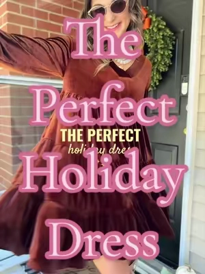 The prettiest little velvet dress for this coming holiday season! Thanksgiving, Christmas, family pictures, work, church she’s prefect for it all!  #holidaydress #holidayoutfit #thanksgivingoutfit #velvetdress #tiktokshopcreatorpicks 