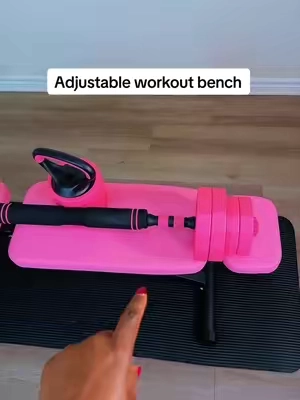 Everything is better in pink 💗 #creatorsearchinsights #benchworkoutsathome #workoutbench #homeworkout 