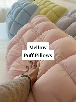 THE cold fluffy marshmellow puff pillows 🙌 #puffpillow #coolingpillow #pillows #mellowsleep #tiktokshopcreatorpicks @Mellow Sleep 