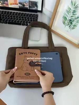 Found the mini size of my dream bag🤎✨#bagsmart #minibag #totebag #everydaybag #collegebag 