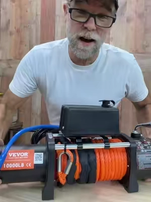 VEVOR 12V Electric Winch 13000lb Load Capacity, 65ft/20m Synthetic Rope, Wireless Remote Control, Waterproof Box, 1x Hook Full Kit, Truck Accessories for Jeep, Truck, SUV ATV UTV Off Road Trailer, 1 X Hook.   #offroad #4x4 #jeep #tiktokshopfalldealsforyou #tiktokshopcreatorpicks @VEVOR Store 
