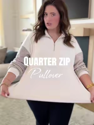 Stretchy, soft, and the perfect pullover! @SHEWIN #falloutfitinspo #halfzip #leggingsoutfit #pullover #dealsforyoudays 