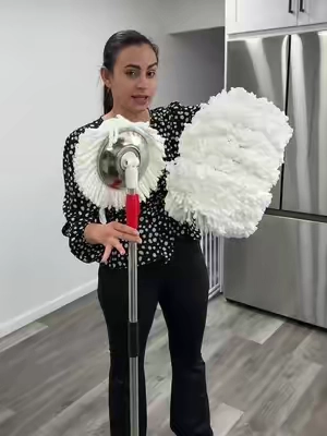Microfiber Round Mop Heads 4/8 Pieces 6.29inch Spin Mop Replacement Refill Cleaning Accessories-NOT Suitable for All Styles#mop #cleaning 