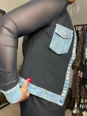 SIZE UP!!! #sheer #mesh #akira #denim 