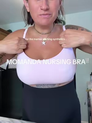 The cotton nursing bra for mamas switching to natural fibers — wireless, breathable, and easy to clip down for feeding. @Momanda.Official  #cottonnursingbra #naturalfibermama #breastfeedingessentials #pumpingmom #postpartummusthaves 
