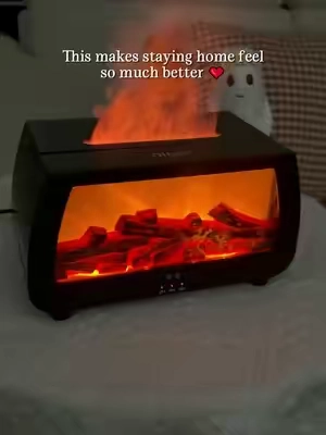 I love my mini fireplace diffuser #diffuser #aromatherapy #aromatherapydiffuser #tiktokshopstockup 