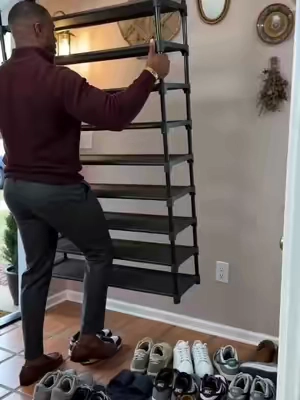 Lightweight breathable shoe rack. #shoes #closet #shoerack  #household #kitsure      
