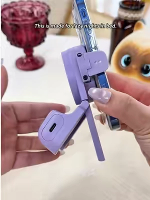 A phone stand that lets you control your screen without constantly reaching for your phone.#PhoneStand #PhoneAccessories #TikTokFinds #BedtimeEssentials #TechFinds 