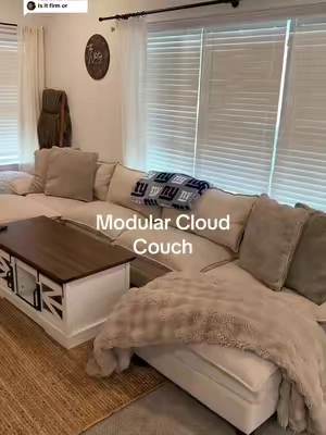 Replying to @Nyair soft & supportive 👏🏻☁️ 11 months & going strong, if yall have any questions at all, please drop em for me! 🫶🏻 #couch #sectional #family #dog #Home 