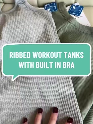 All the cute colors sell out fast ✔️ @attraco.us #tanktop #workouttank #builtinbra #ribbedtanktop 