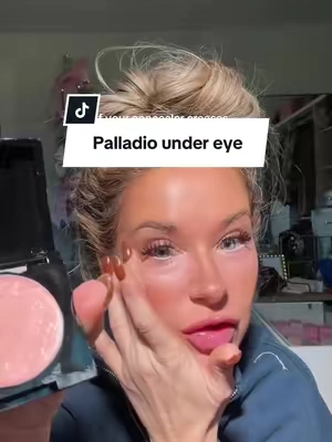 She wasn’t lying👏🏻🙌✨ Literally OBSESSED with the brightness I get without creasing!!! @Palladio #concealer #undereyebrightener #palladiobeauty #makeuphacks #undereyeconcealer 