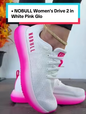 NOBULL Women's Drive 2 in White Pink Glo ##nobull##walkingshoes##gym##TikTokShopFallDealsForYou##sneakerhead