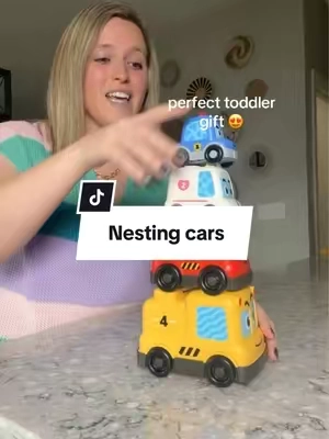The coolest cars that not only stack but also nest and are magnetic!! 🚗🧲 #toddlergifts #screenfreeplay #toddlerchristmas #tiktokshopcreatorpicks #kidsactivities 