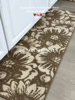 súper lindos me encantaron 🍂🤎🌺 #nonslipmat #nonslipkitchenmat #kitchendecor #tapetesdecocina #kitchenaesthetic 