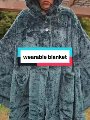 biiiig fan of whatever this is🙌 #blanket #wearableblanket #cozyvibes #cape #blanketlife 