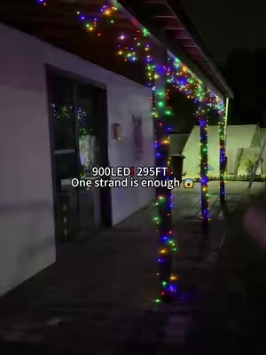 900LED,295FEET,only one strand is enough to make your yard welcoming ✨🎁_#christmaslights #tiktokshopstockup #sohochic #ledlights #homedecor 