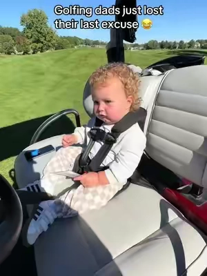 POV: You just found the product that officially ends the “but I’m golfing today” excuse 😂⛳️ Pack the kid up, babe. They’re coming with you. #golflife #golfparents #golfdad #babygear #golfcart 