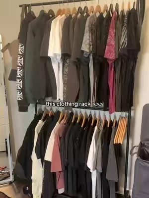 quality is great, super sturdy. very easy to build too #clothingrack #furniture #homedecor #renterfriendly #closet 