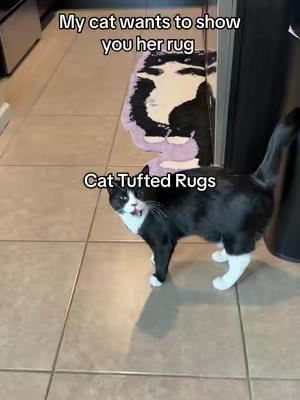 How cuuuute is that?! They have lots of different cat rugs to choose from 🫶🏻✨ #catsoftiktok #catmom #catmomlife #catpeople #tiktokshopcreatorpicks 