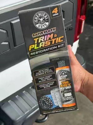 Faded trim? Not anymore. 🖤 Bring back that deep, rich finish with the Chemical Guys Rapid Black Kit. #ChemicalGuys #RapidBlackKit #TrimRestoration #CarDetailing #DetailingTok #CarCare #TikTokShopStockUp