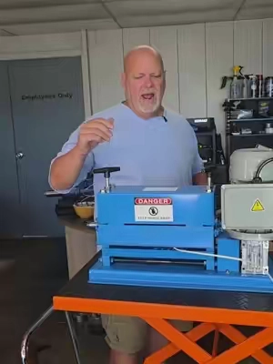 Heavy duty wire stripping machine  #wirestripper #scrap #electrician #hvac #DIY 