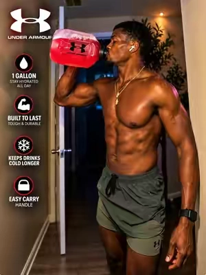 Hydration isn’t optional when you’re putting in WORK. 💪💦 This Under Armour 1-Gallon Water Jug keeps a full day of water right by my side—gym, runs, workouts, wherever. Fill it once, carry it everywhere, and stop making excuses about not drinking enough water. 🏃🏾‍♂️🔥 #UnderArmour #WaterJug #GymTok #FitnessTok #TikTokMadeMeBuyIt