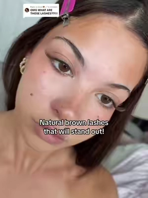 Replying to @𝐂𝐚𝐫𝐨𝐥🍁🪽 @OKAYLOVE brown lashes do it everytime #lashclusters #lashes #brownlashclusters 