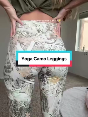 The flared fit with this camo print is everything. Throw on a simple top and you’ve got an effortless outfit in seconds. #CamoStyle #FlaredLeggings #ComfyOutfit #EverydayStyle #TikTokShopFashion 