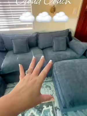 This is your sign to finally get the cloud couch ☁️🤍 SO comfy, deep, and perfect for the whole family. #CloudCouch #CloudCouchDupe #SectionalCouch #ComfyCouch #homemakeover 