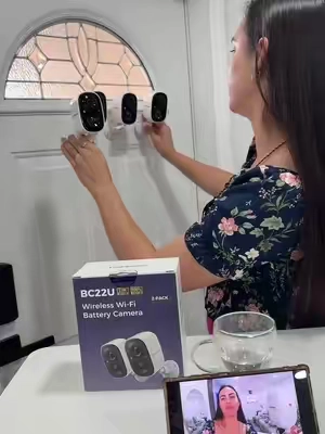 【Big Sales】CINMOORE Wireless Smart Security Camera Indoor/Outdoor/Garage Camera, 2.5K QHD, Rechargeable Magnetic Installation, Color Night Vision, Free Local AI Motion/Person Detection Spotlight & Siren, 2-Way Audio Speaker, cameras for home, Connection,#camera #security 