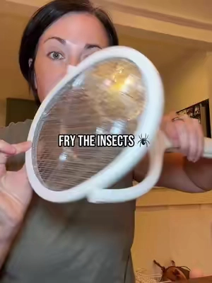 This electric fly swatter is WAY more satisfying than it should be 😂⚡️ The rotating head and extension pole mean I can actually reach bugs on the walls and ceiling without climbing on anything. And it’s rechargeable, so no constantly replacing batteries. #BugZapper #FlySwatter #HomeGadgets #BugControl #HomeFinds 
