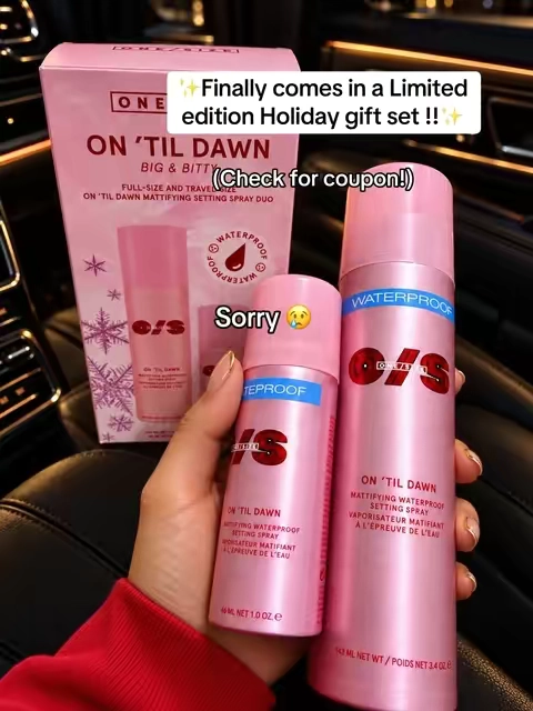 One size beauty setting spray gift set for the holiday!! #tiktokshopfalldealsforyou #onesizebeauty #onesizesettingspray #settingspray #makeupsettingspray