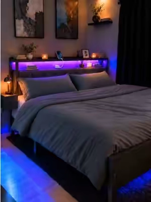 #bedframe #falldealsforyou #bed #newbed #bedroomdecor 