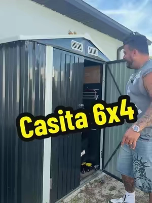Aoxun Galvanized Steel Metal Shed Garden Buildings (6x4 FT/79in L x 50in W x 74in H) - Sloping Roof, Lockable Door, Rust-Proof, Easy Assembly, Enhanced Security, Generous Storage Space - Outdoor Backyard Storage ##tiktokshopstockup##TailgateStockUp##TiktokShopFallDealsForYou
