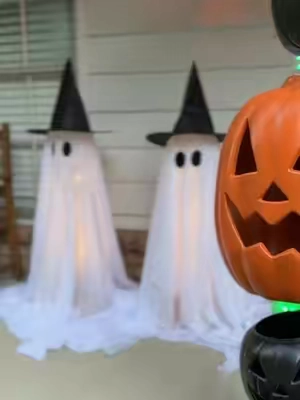 Halloween porch 🎃👻 #halloween #ghost 