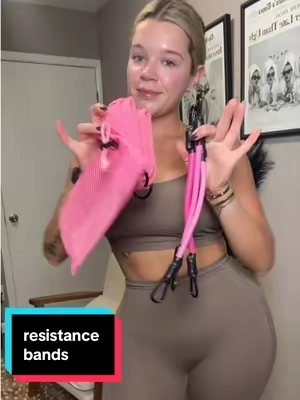 these ankle cuff resistance bands are perfect for working out at home! #resistancebands #workingout #athomeworkout 