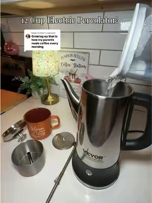 Replying to @Rene makes the yummiest coffee! ☕️#percolatorcoffee #electricpercolator #percolator @VEVOR Home Store 