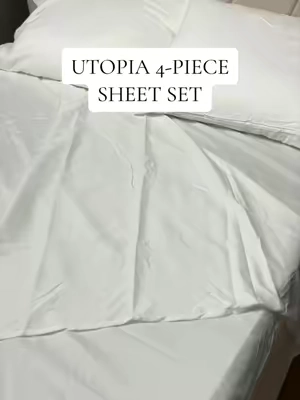 Utopia Bedding sheet sets are on sale rn and there are literally 32+ colors !! sooo soft, 16” deep pockets and you get the fitted sheet, flat sheet and 2 pillowcases. Such a good bedding find 🤍🛏️✨ #utopiabedding #bedsheets #bedroomfinds #sheetset #homefinds