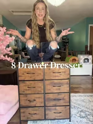 Dresser with 8 drawers ✨ #dresser #furniture #tiktokshopcreatorpicks 