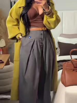 I just love fall fashion 🥰🤭🔥 ALL LINKS 🔗 BELOW  #sweaterweather #trousersoutfit #cardigan #womensfashion 
