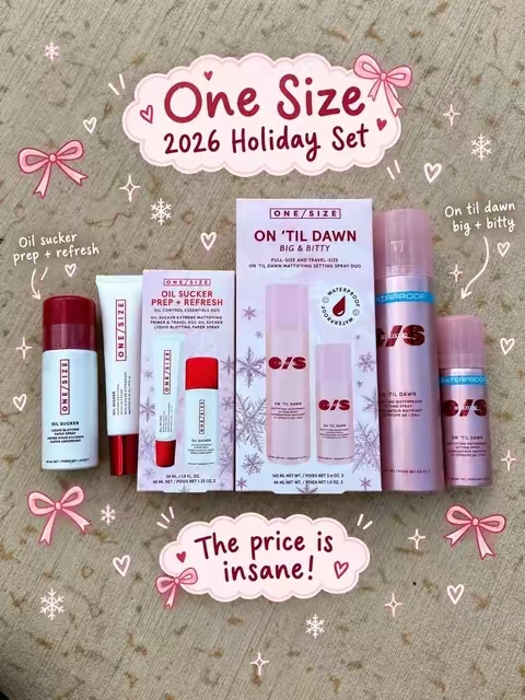 @ONE SIZE BEAUTY holiday 2026 sets!! #onesizebeauty #onesizeholidaycollection #holidaygiftideas #makeupset #tiktokshopfalldealsforyou 