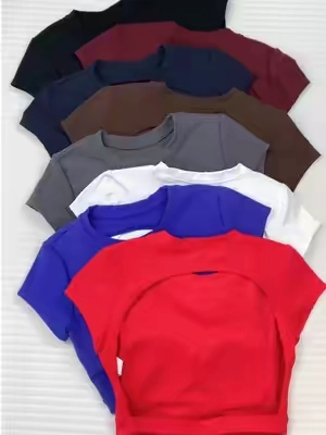 OMG!! THESE SHIRTS ARE PERFECT. If you’ve been looking for workout shirts that fit so good and are soft and comfortable stretchy… that go all the way down🥰 THESE are the ones!!!#spotlightfinds #croptop #backless #workout #shorts 
